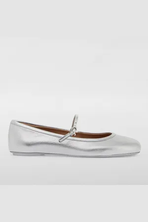 Gianvito Rossi Ballerina Carla in pelle laminata