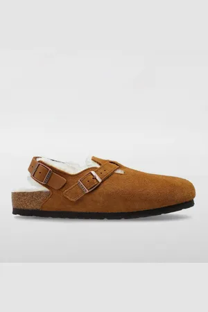 Birkenstock Sabot Tokio in camoscio e shearling