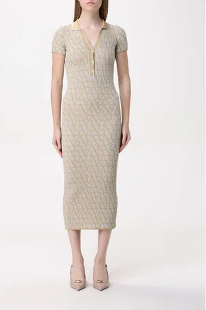 VALENTINO Abito chemisier in misto viscosa lurex