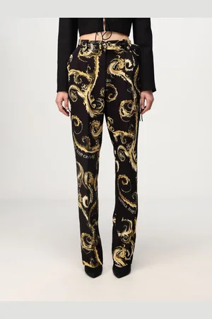 VERSACE Pantalone in crêpe stampato