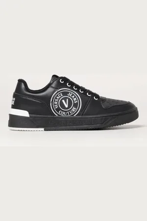 VERSACE Sneakers V-Emblem in pelle e mesh