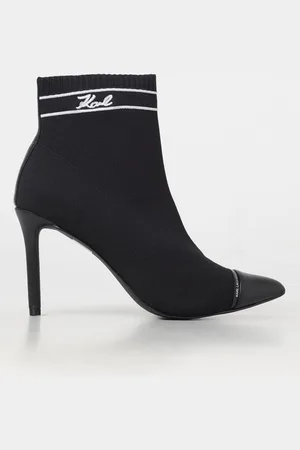 Karl Lagerfeld Stivaletto Pandara in maglia stretch con logo ricamato