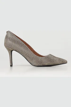 Kurt Geiger Décolleté Kensington Flexi in viscosa pied de poule con strass