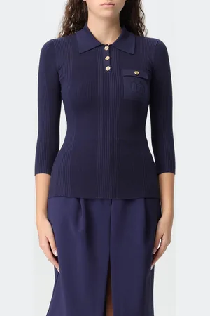 Elisabetta Franchi Polo in lyocell a costine
