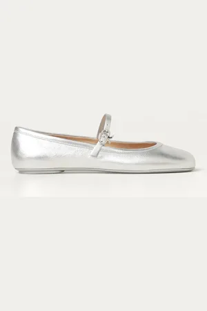 Gianvito Rossi Ballerina Carla in nappa laminata