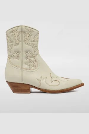 Buttero Stivaletto in pelle con cuciture ed intagli