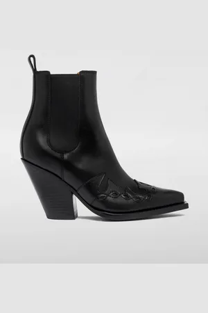 Buttero Stivaletto in pelle con cuciture ed intagli