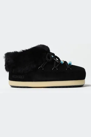 Moon Boot Mules Beads in camoscio e pelliccia sintetica
