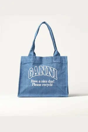 Ganni Borsa in di cotone con logo ricamato