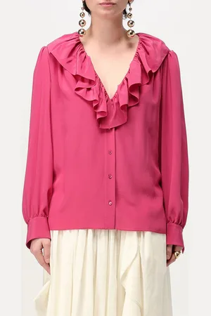 Chloé Camicia in seta con rouches