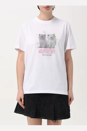 Ganni T-shirt in cotone con logo