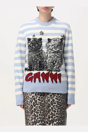 Ganni T-shirt in cotone con stampa logo