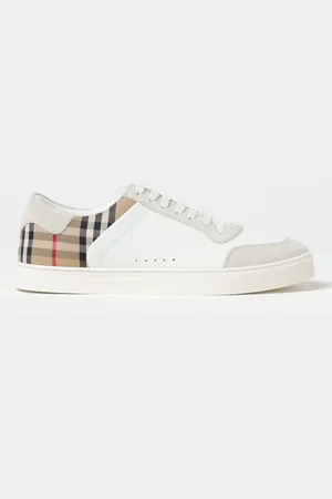 Burberry Sneakers Stevie in pelle e canvas jacquard