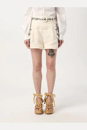 ZIMMERMANN Shorts con cintura in lino