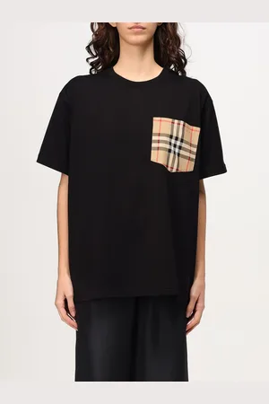 Burberry T-shirt in cotone con dettaglio