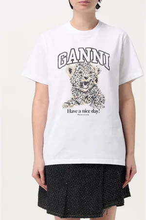 Ganni T-shirt in cotone con logo