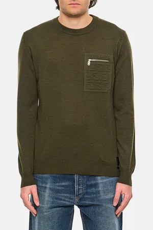 Fendi Maglia a girocollo con zip
