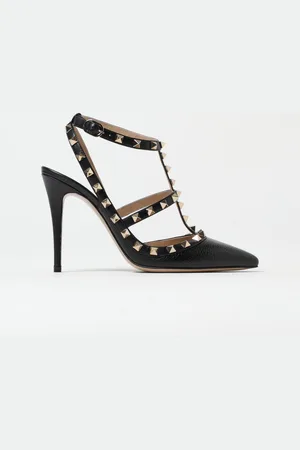 VALENTINO GARAVANI Pump Rockstud in pelle a grana