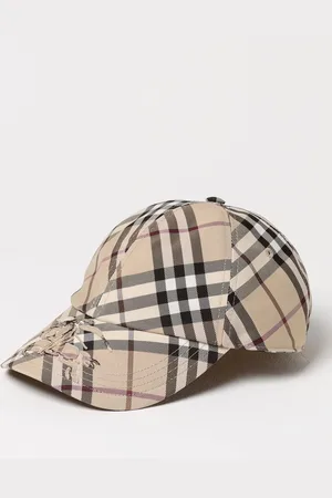 Burberry Cappello in canvas con Vintage Check jacquard