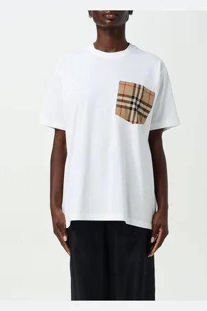 Burberry T-shirt in cotone con dettaglio