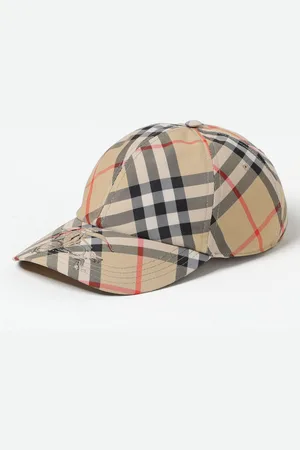 Burberry Cappello in canvas con Vintage Check jacquard