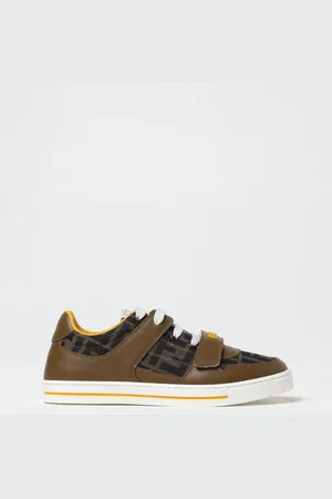 Fendi Sneakers in pelle e misto cotone con FF jacquard