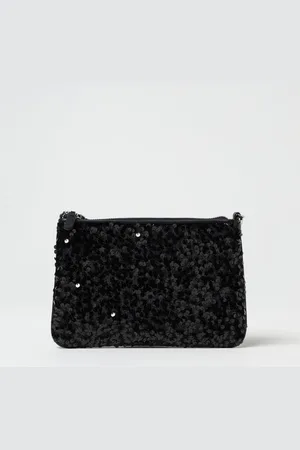 Coccinelle Pochette in pelle e paillettes