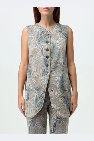 Etro Gilet sartoriale in cotone con stampa Paisley