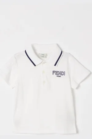Fendi Polo in cotone con logo