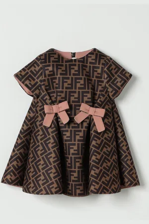 Fendi Abito in crêpe monogram