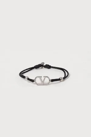 VALENTINO GARAVANI Bracciale VLogo Signature in ottone e cotone