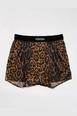 Tom Ford Boxer in seta con stampa animalier