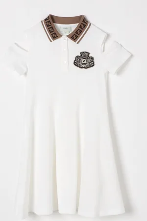 Fendi Abito a polo crest in cotone