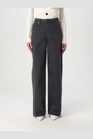 Self-Portrait Jeans con fiocchi a gamba larga