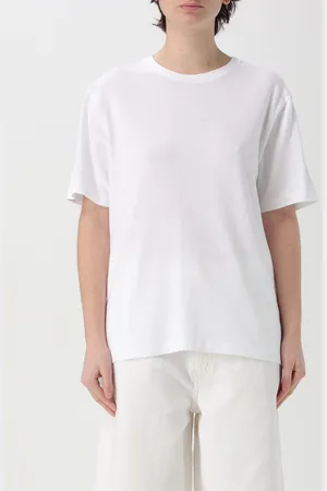 Khaite T-shirt in cotone con logo posteriore