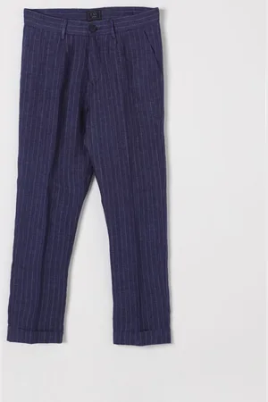 FAY Pantalone di lino gessato