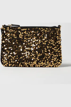 Coccinelle Pochette in pelle e paillettes
