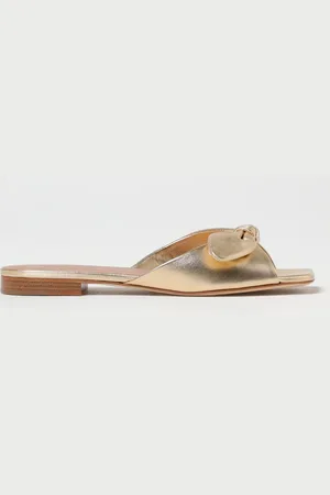 MALONE SOULIERS Mules Vargas in pelle laminata con fiocco