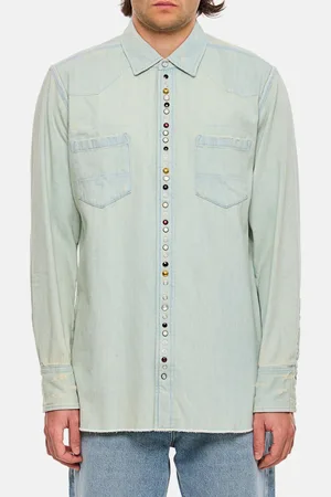 Golden Goose Camicia in denim con strass