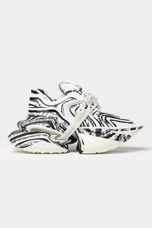 Balmain Sneakers Unicorn Wave in pelle e gomma con stampa lettera d
