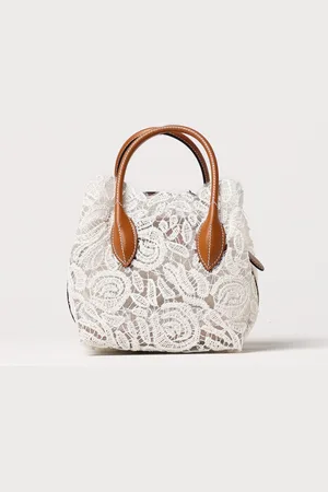 ERMANNO SCERVINO Borsa in tessuto ricamato a fiori