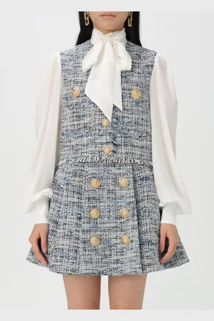 Balmain Blusa in cotone e tweed