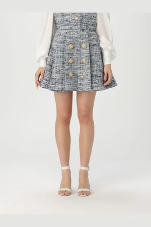 Balmain Gonna in tweed di misto cotone