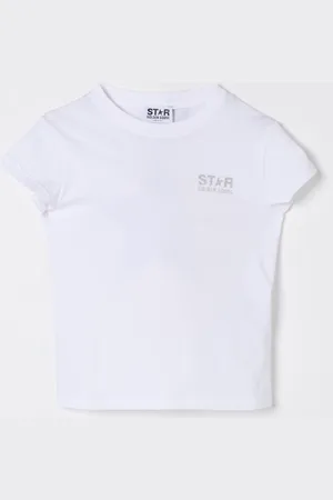 Golden Goose T-shirt in cotone con logo glitter