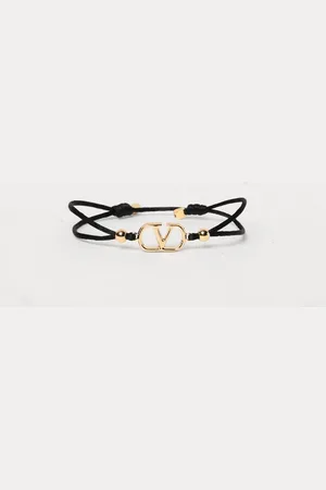 VALENTINO GARAVANI Bracciale VLogo Signature in ottone e cotone