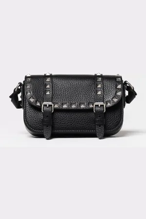 VALENTINO GARAVANI Borsa Mini Rockstud in pelle a grana