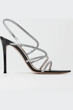 Gianvito Rossi Sandalo Ettie in pelle con strass