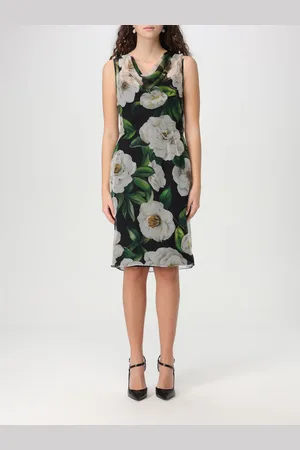 Dolce & Gabbana Abito in seta con stampa floreale
