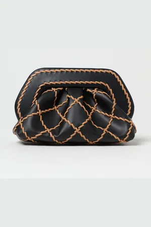 THEMOIRÈ Clutch Tia in pelle vegana con ricami a vivo