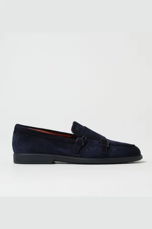 santoni Monk Strap in camoscio